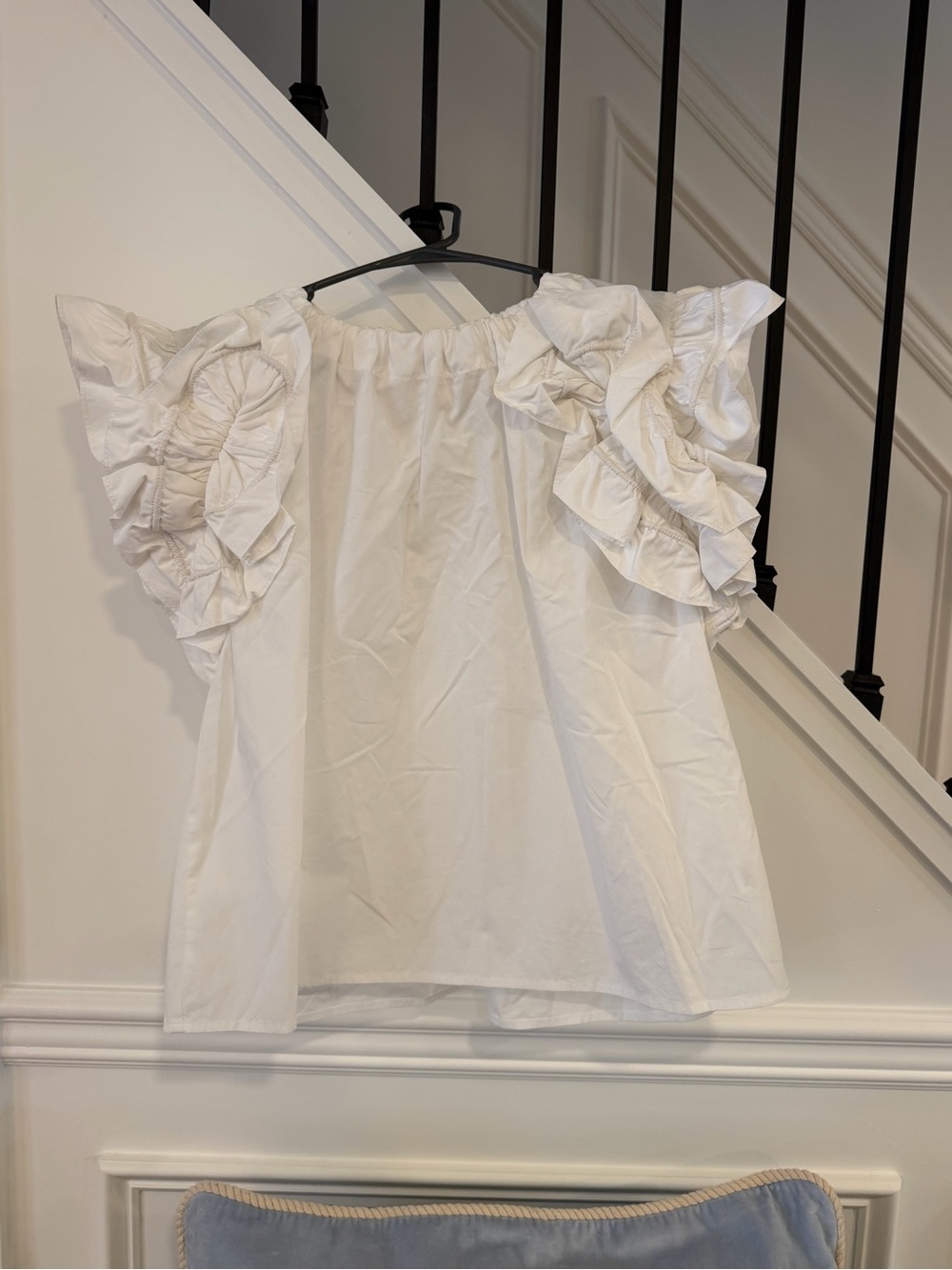 THML White Ruffle Women's Top